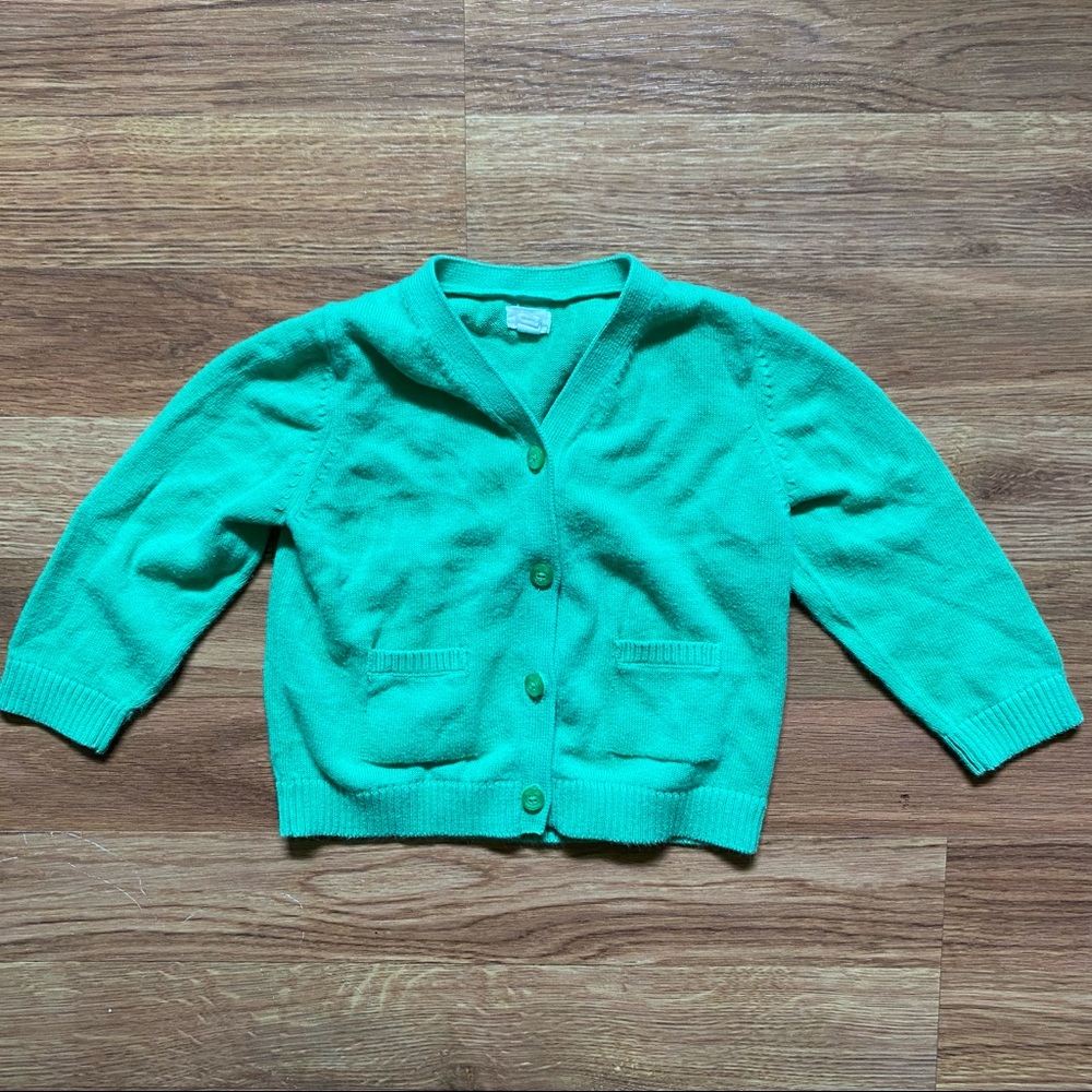 Baby Gap green cardigan